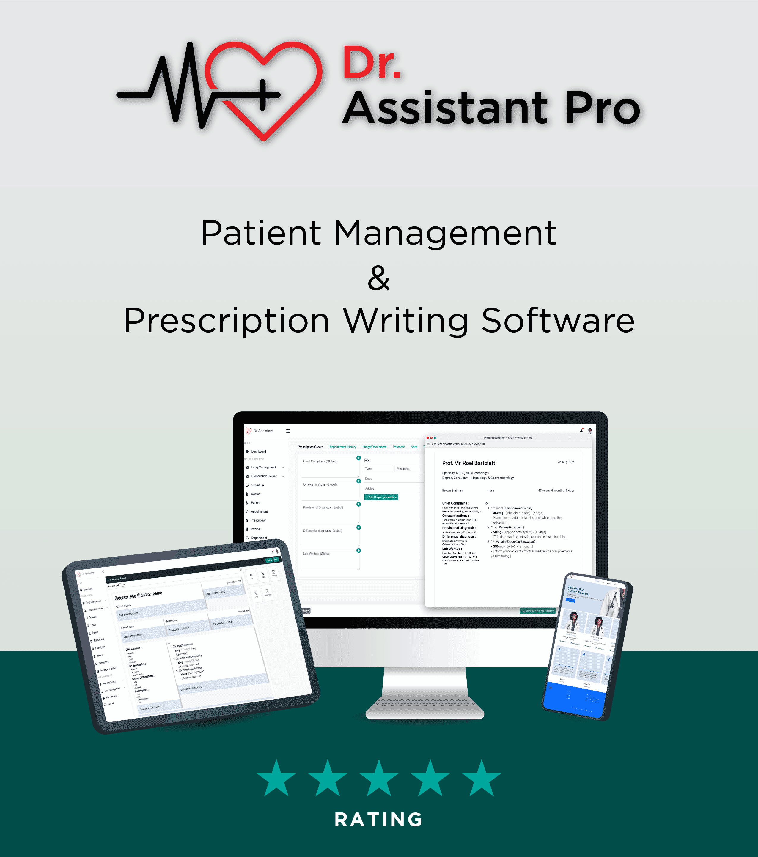 Dr. Assistant PRO - Patient Management & Prescription Writing Software