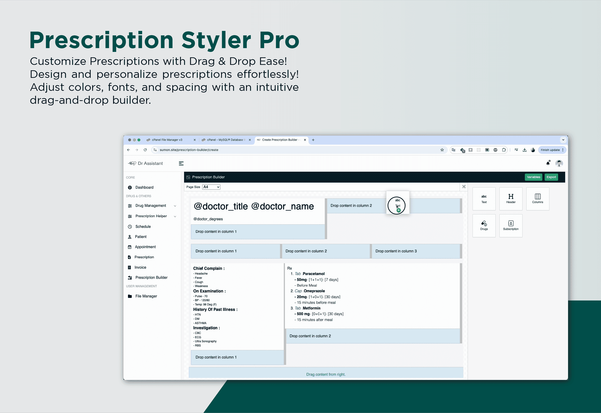 Dr. Assistant PRO - Patient Management & Prescription Writing Software