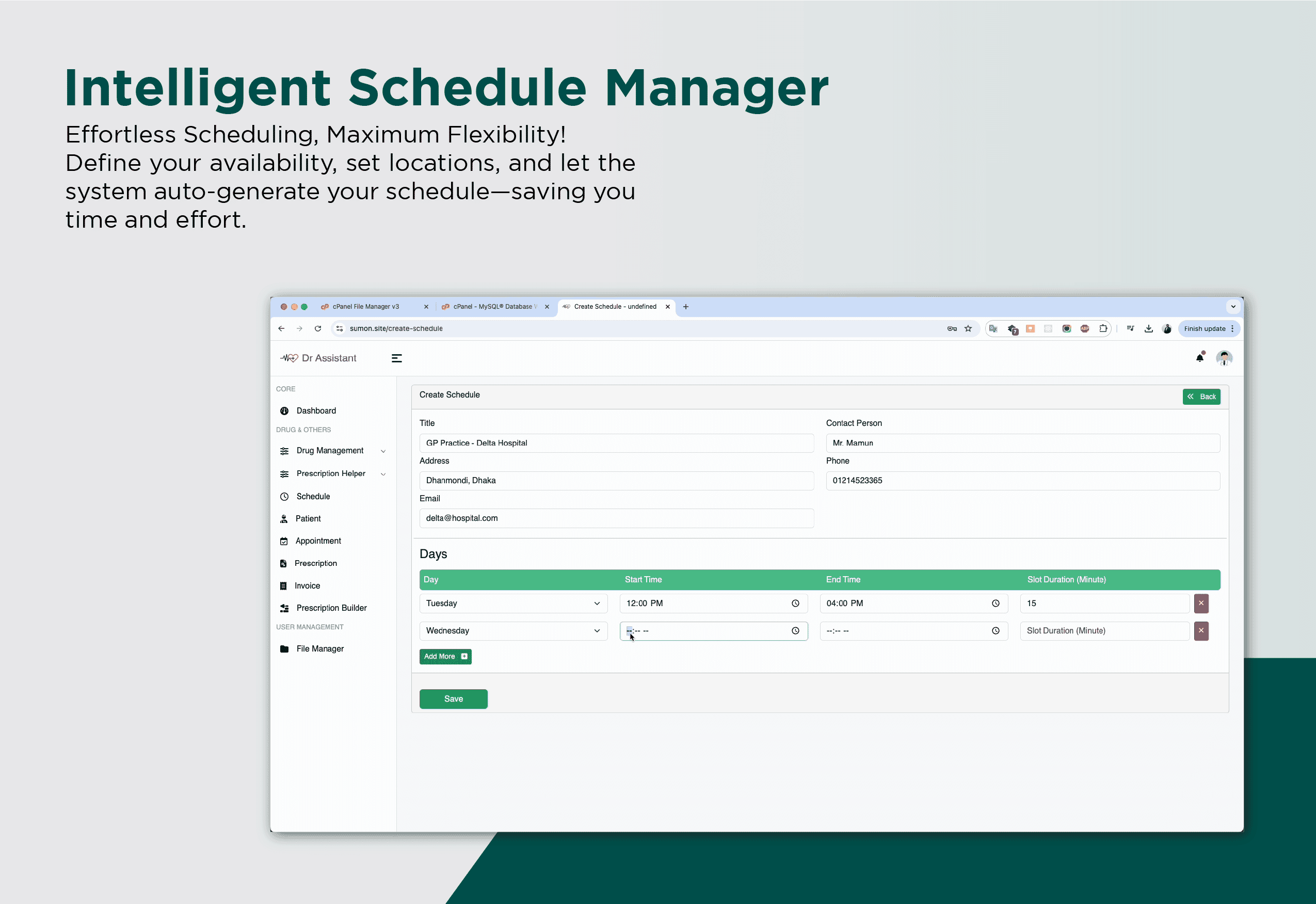 Dr. Assistant PRO - Patient Management & Prescription Writing Software